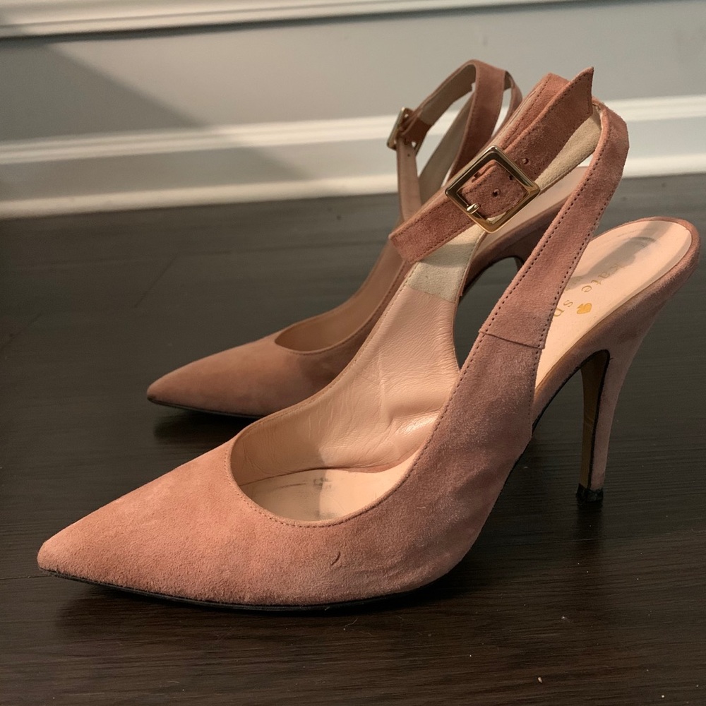 Kate Spade Dusty Pink Ankle Strap Pointed Pumps